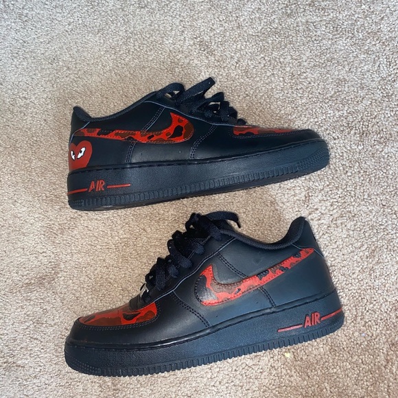 black air force 1s custom